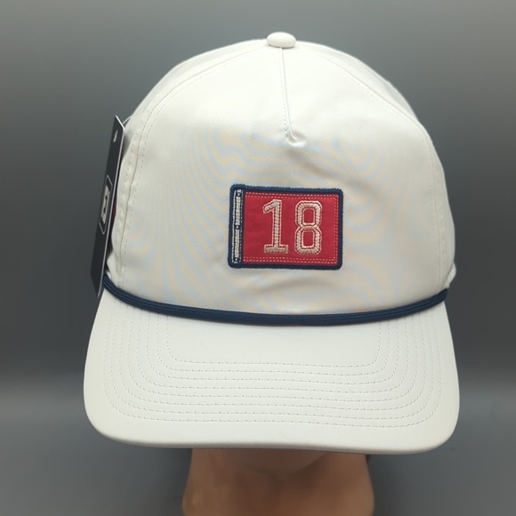 FootJoy Other - FootJoy Tony's Market 5 Panel 18th Flag White/Red Adjustable Snapback Rope Hat
